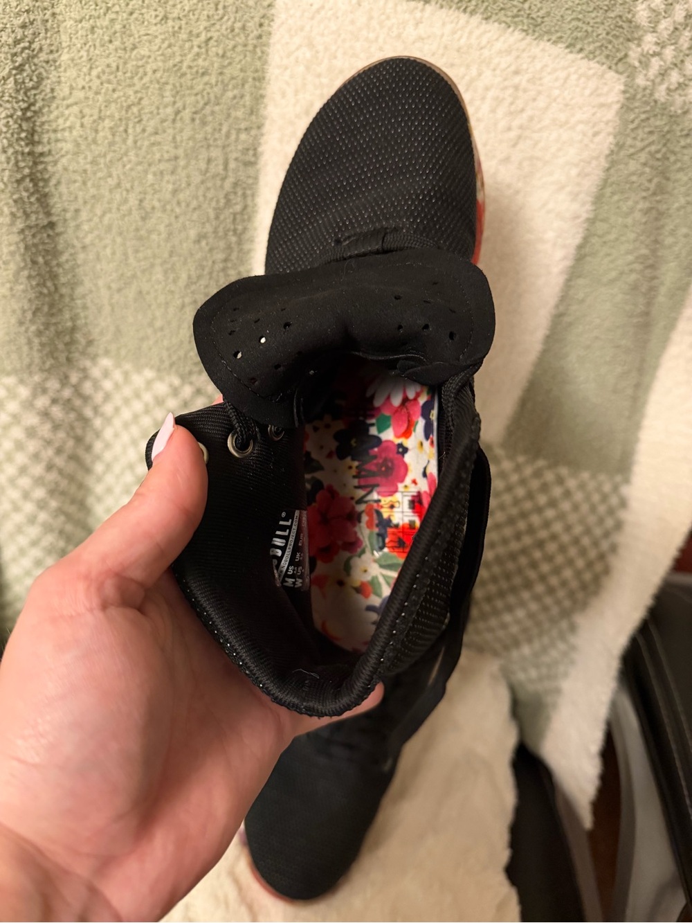 NOBULL Women's Black High-Top Training Shoes with Floral Midsole - Picture 4 of 6
